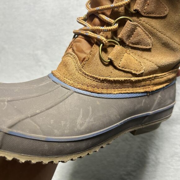 Khombu Combat Suede Sherpa Boots Womens Size 8 Duck Hiking Waterproof Snow - Picture 9 of 15